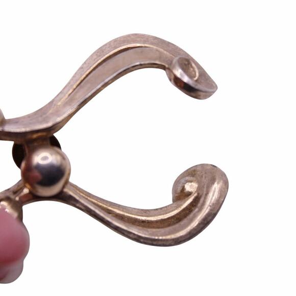 Vintage Glove Clip Scarf Purse Holder Guard w Curved Deco Look w Chain - Hey Viv - Picture 6 of 7